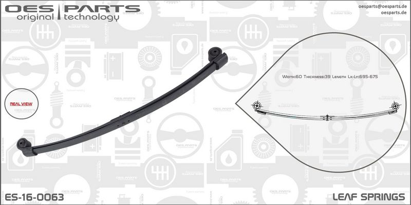 OES PARTS lakštinė lingė ES-16-0063